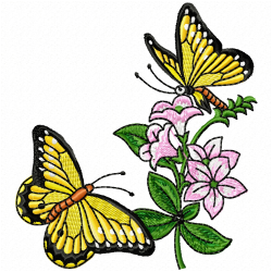 Butterfly Embroidery Design 10